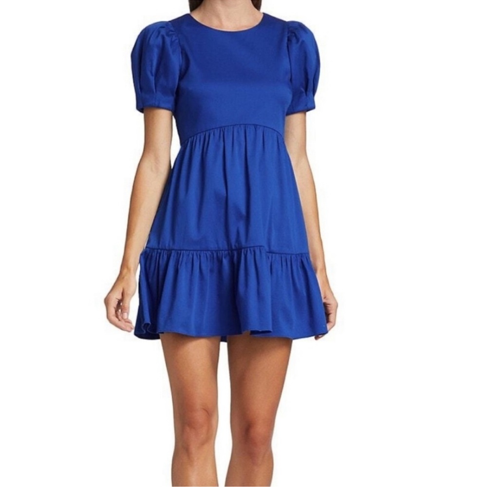 Alice + Olivia Ann Tiered Cotton Mini Dress
